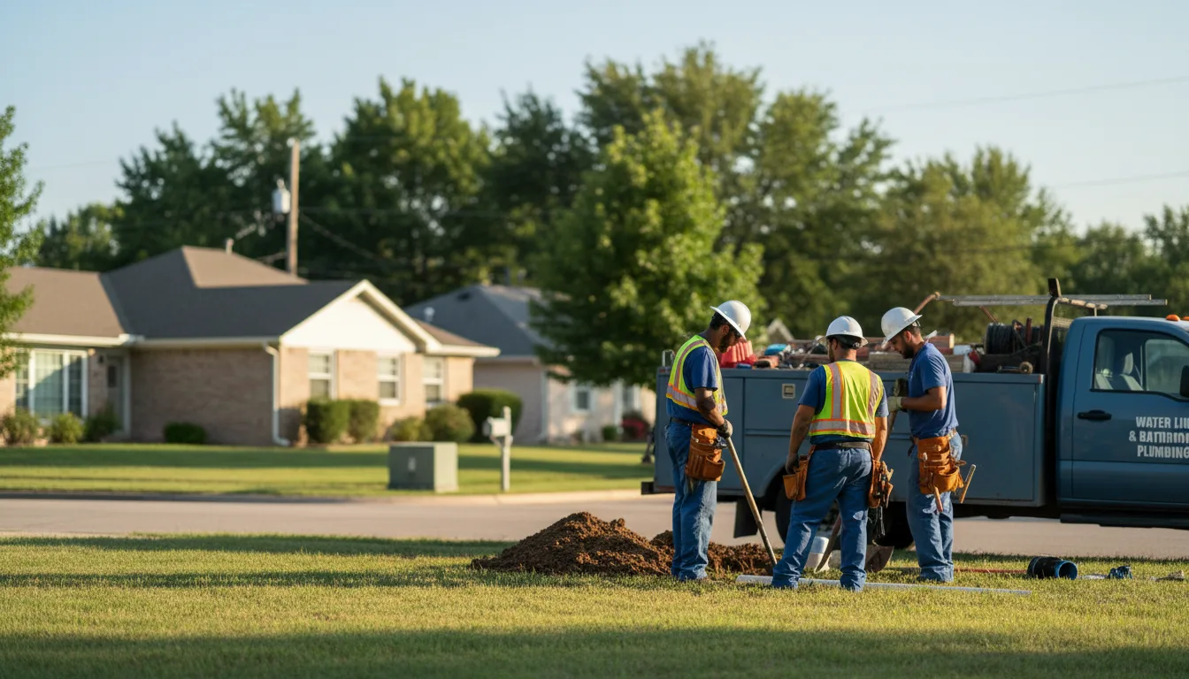 Residential water line and bathroom plumbing service in Ideal, SD